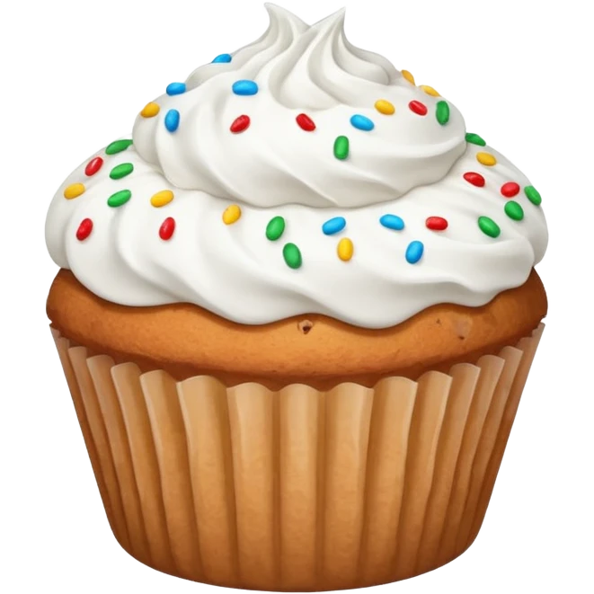 white coloured muffin with white topping emoji