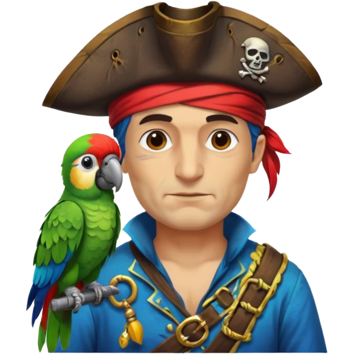 pirate and parrot emoji