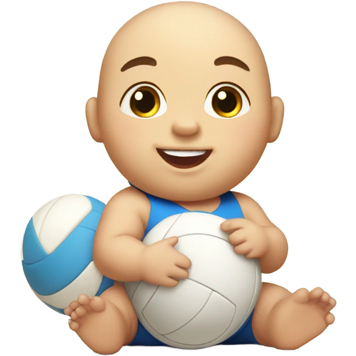 Cute fat baby voleyball emoji