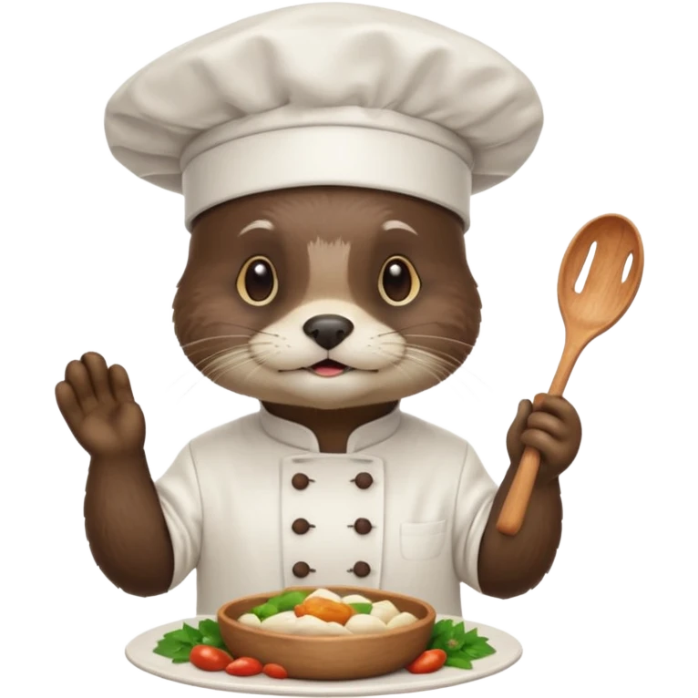 Otter chef emoji
