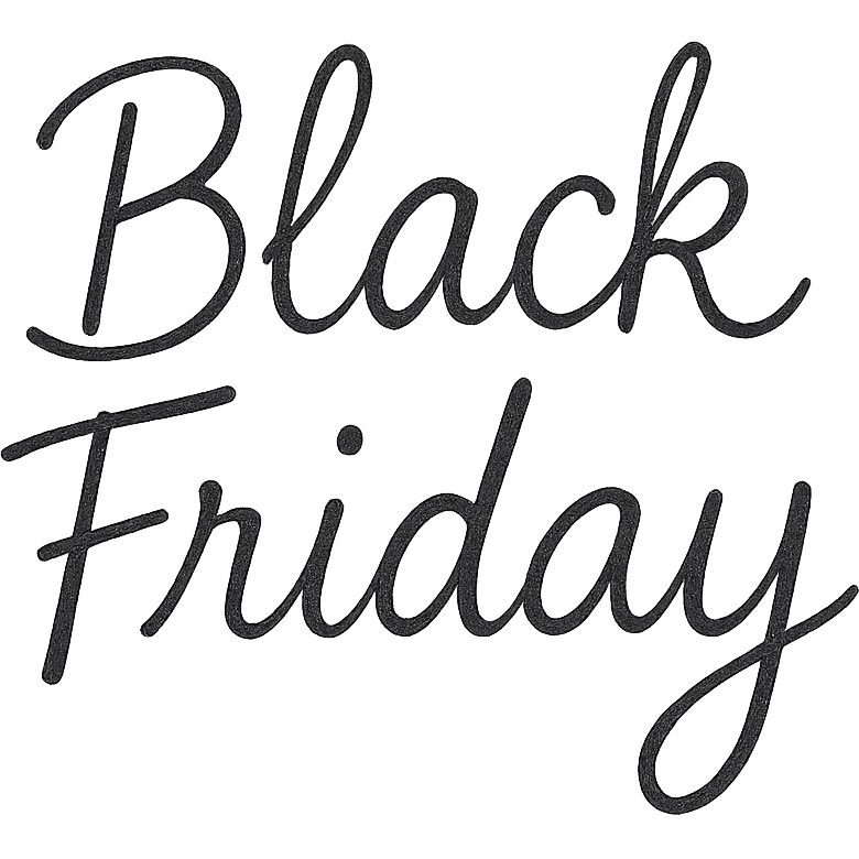 Black Friday hand lettering  emoji