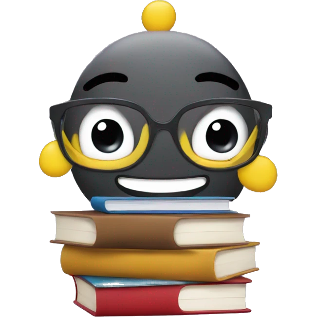 smiley with books emoji