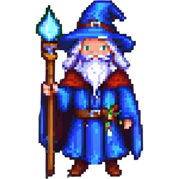 pixel art wizard emoji