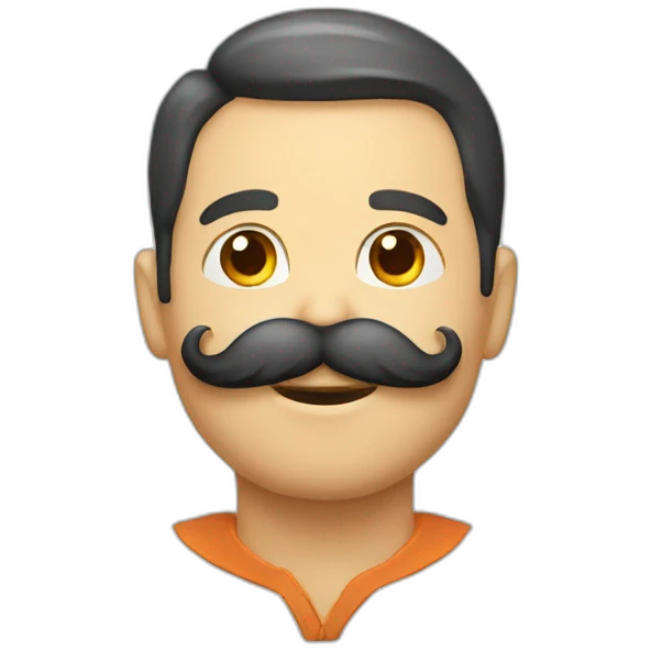 chat avec moustache emoji