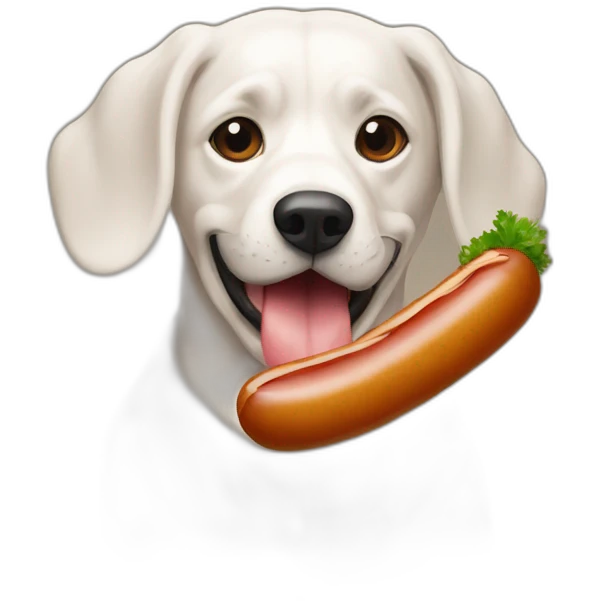 Perro salchicha con gordo de mar emoji