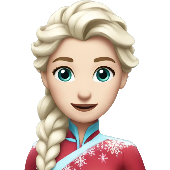 Elsa with Santa outfit emoji