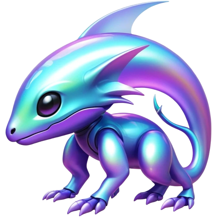 Futuristic complex iridescent aesthetic-scenery-Fakémon-creature emoji