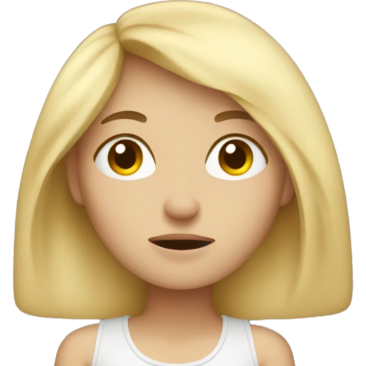 Tired blonde girl  emoji
