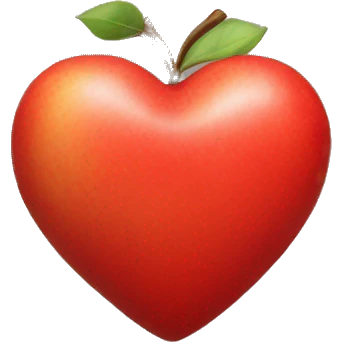 basic apple emoji heart. emoji
