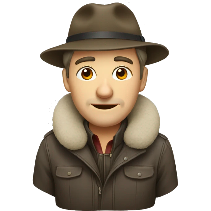 Russian man in a hat with earflaps emoji