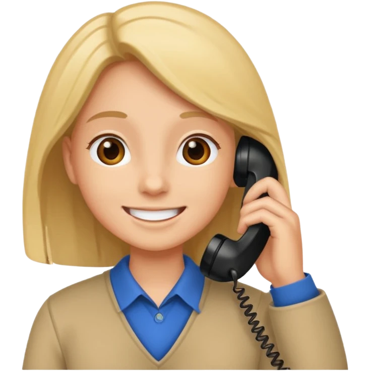 student calling on the phone emoji