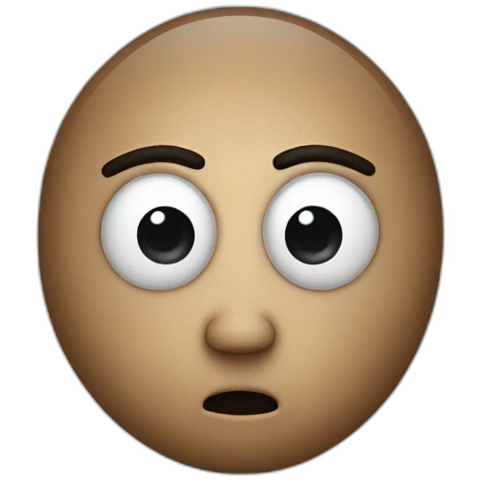 Interrogation eye head emoji