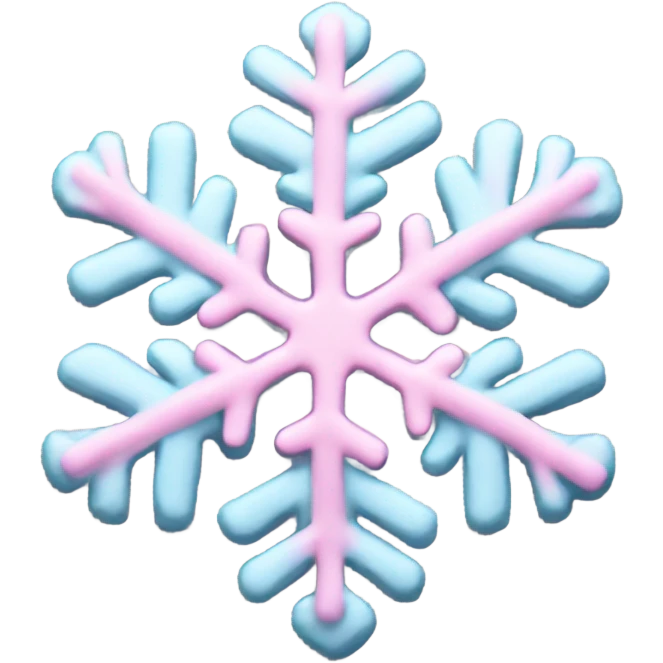 pastel pink snowflake  emoji