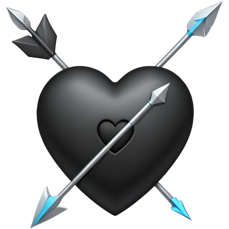 Black heart with arrow. Don't use red colour  emoji
