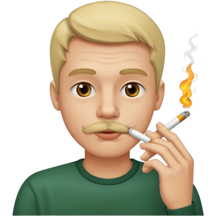 Mensch mit Zigarette im Mund  emoji