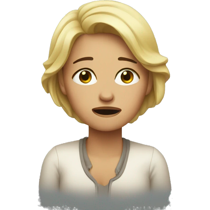 Woman crying emoji