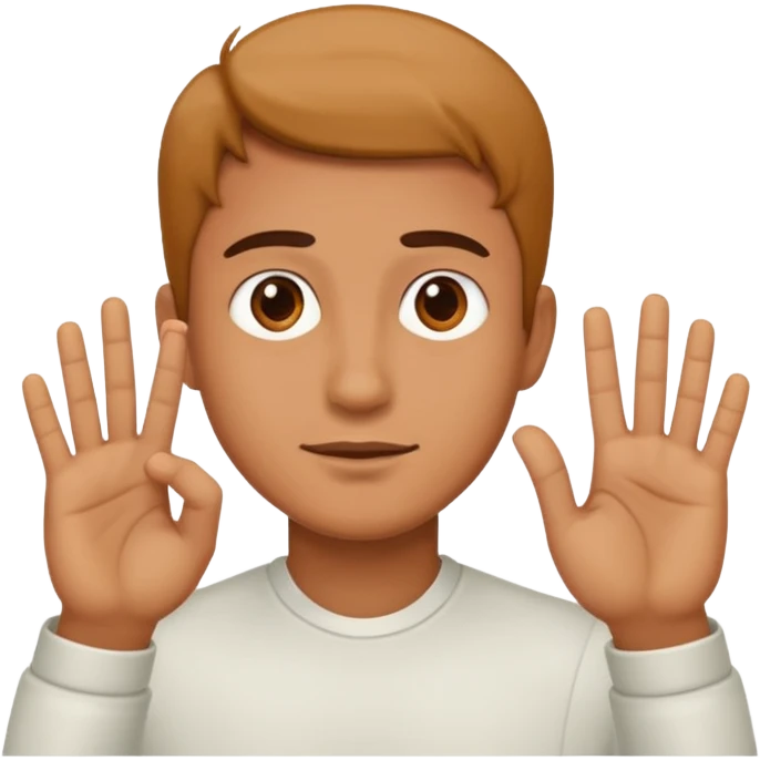 a man making the gesture of not seeing emoji