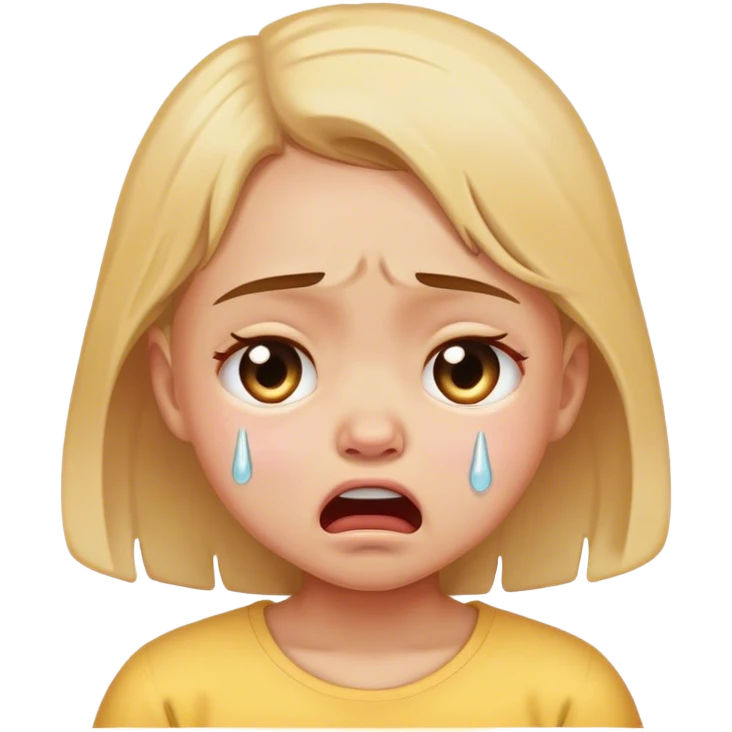 small girl is crying  emoji
