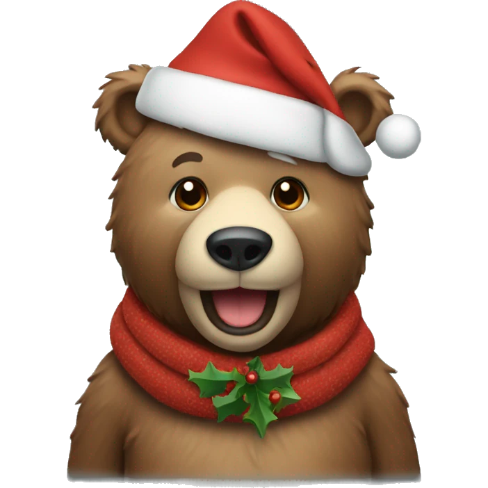 Christmas bear emoji
