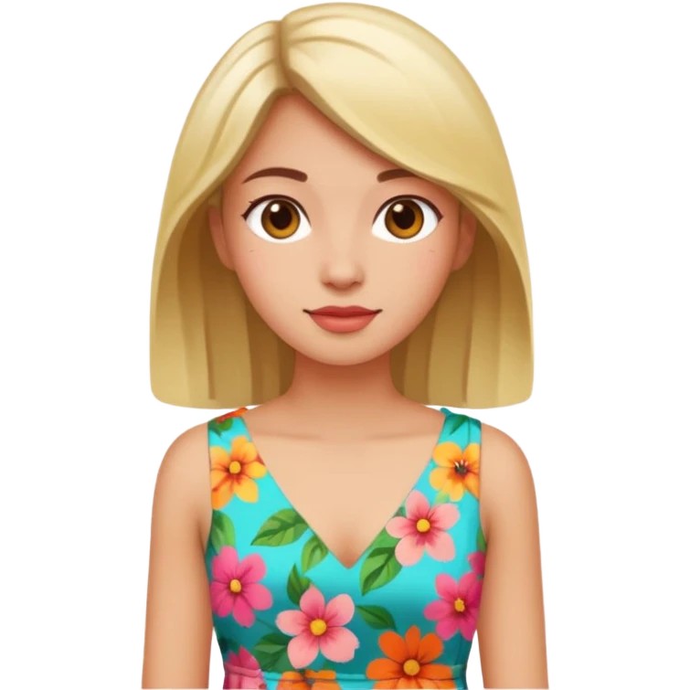 çiçekli elbise emoji
