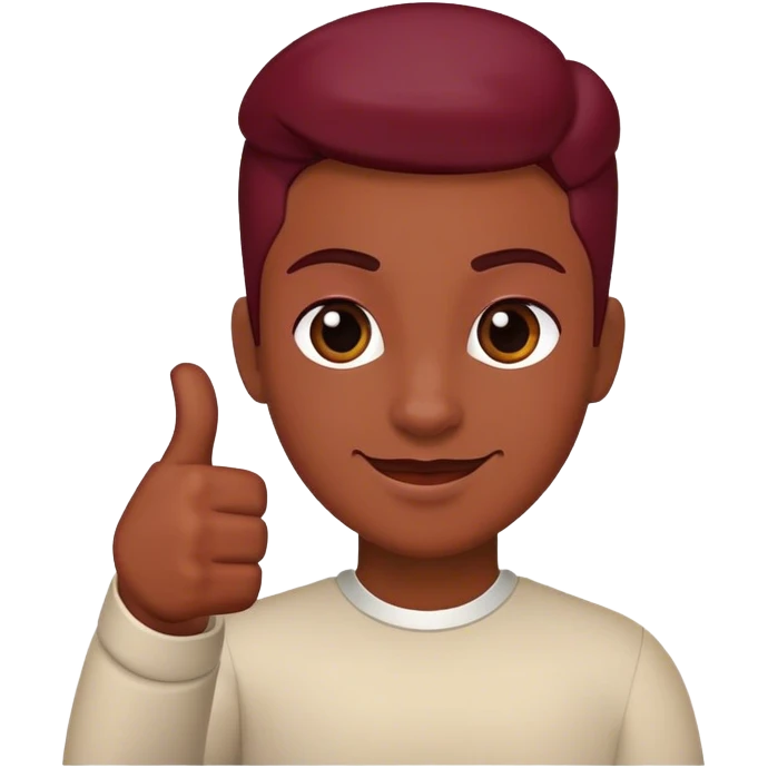 thumbs up burgundy emoji