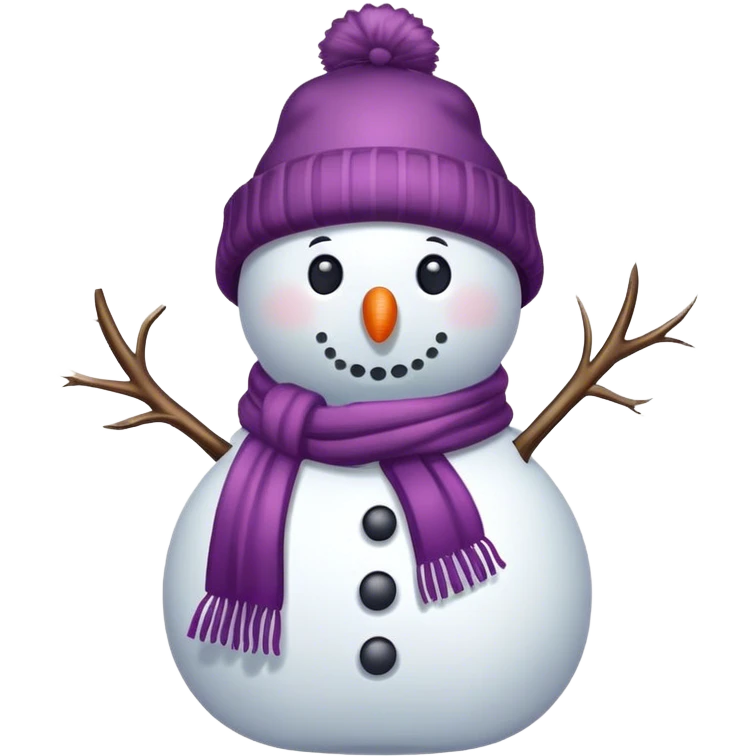 snowman, hat and scarf same color emoji