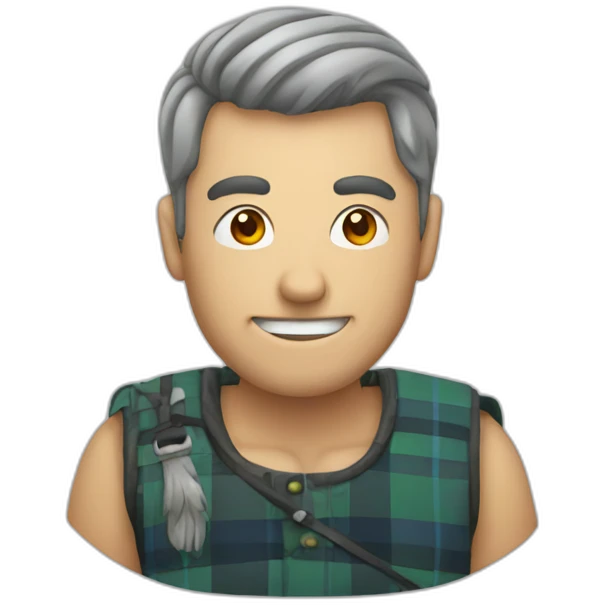 scotsman using an iphone emoji