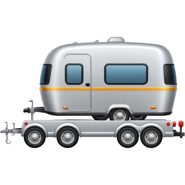 car towing a trailer with towbar. car must be infront of trailer emoji