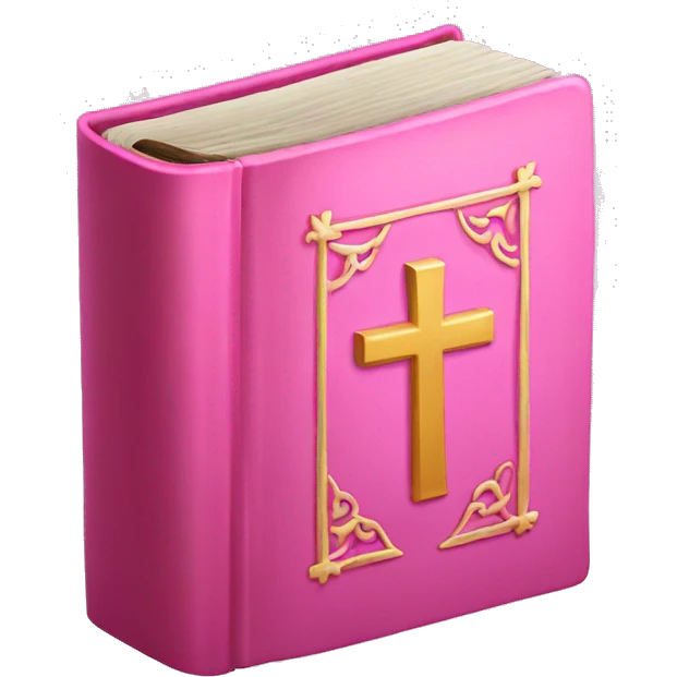pink bible emoji