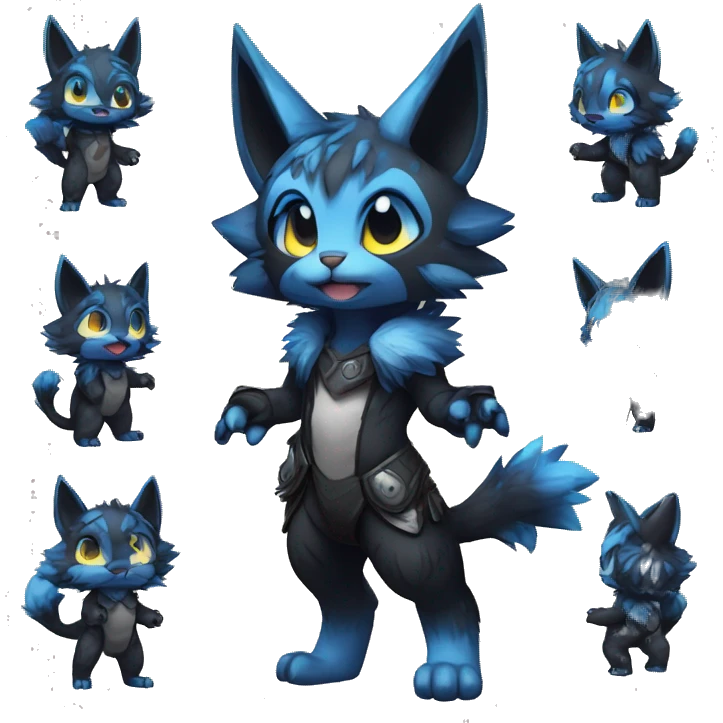 Anthro-Edgy-Cool-Dark-Contrast-Colors-Fantasy-Fur-Sona-Chibi-Shiny-Fakémon-Hybrid full body emoji