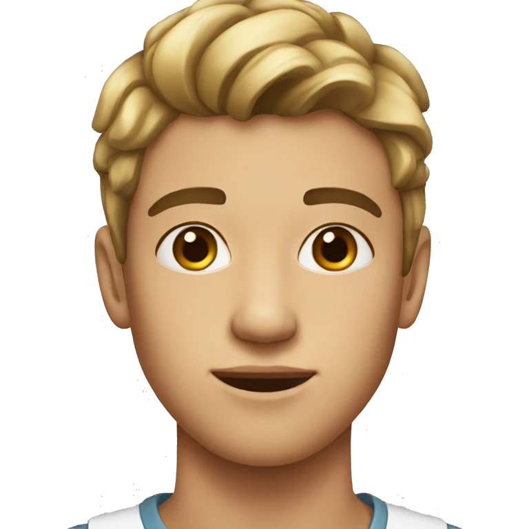 Handsome teenager acne emoji