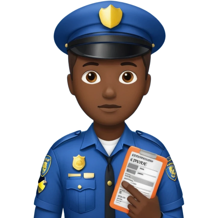 POLICÍA CON MULTA EN LA MANO emoji