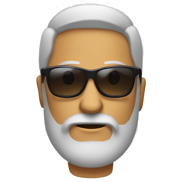 beard man with sunglass emoji