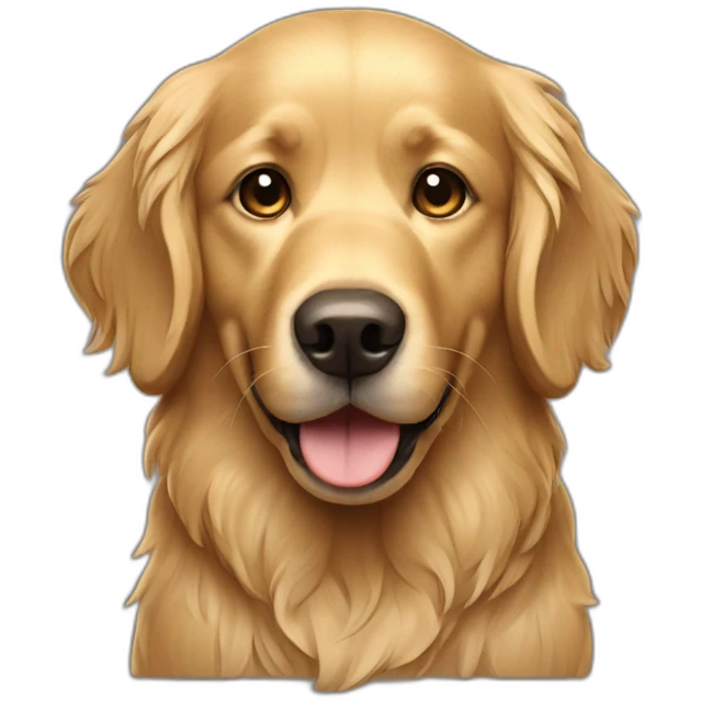 Muddy golden retriever emoji