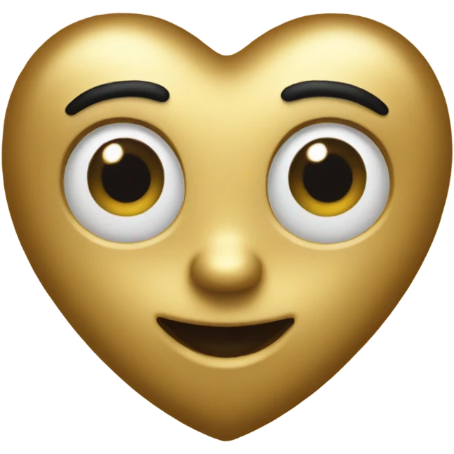 Gold heart emoji emoji