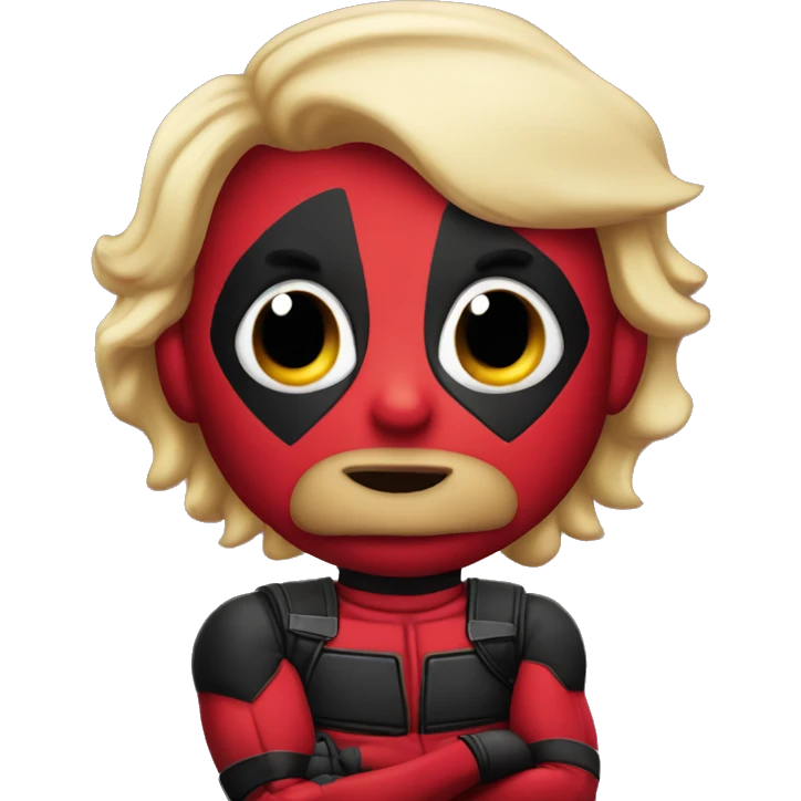 Cute deadpool character  emoji