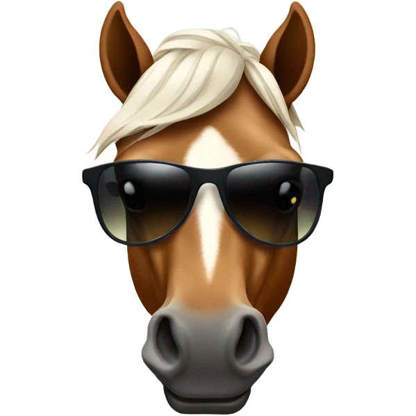 Horse wearing sunglasses  emoji