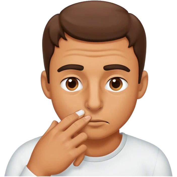 Guy picking nose emoji