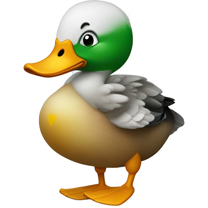 Duck with h hug emoji