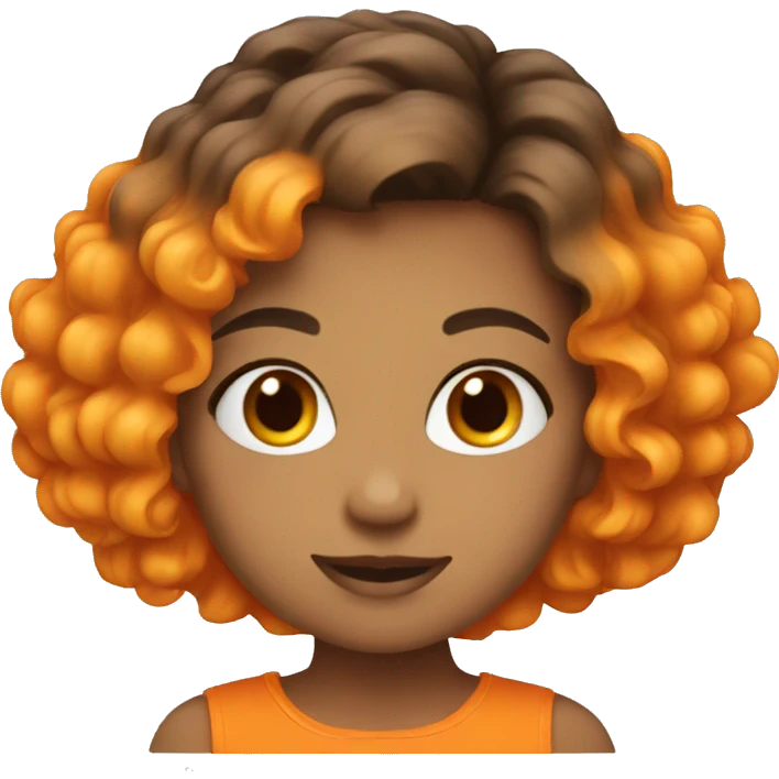 Pretty girl orange emoji emoji