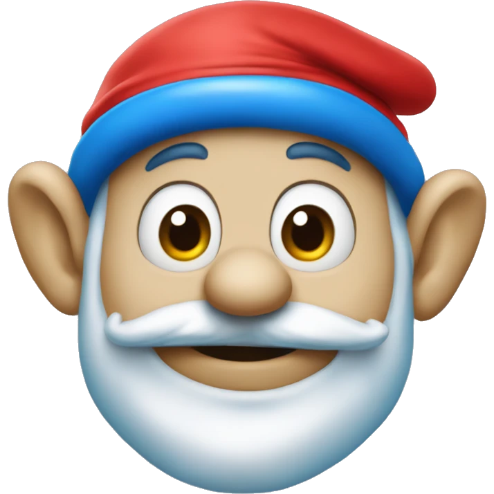Papa Smurf head with red hat emoji