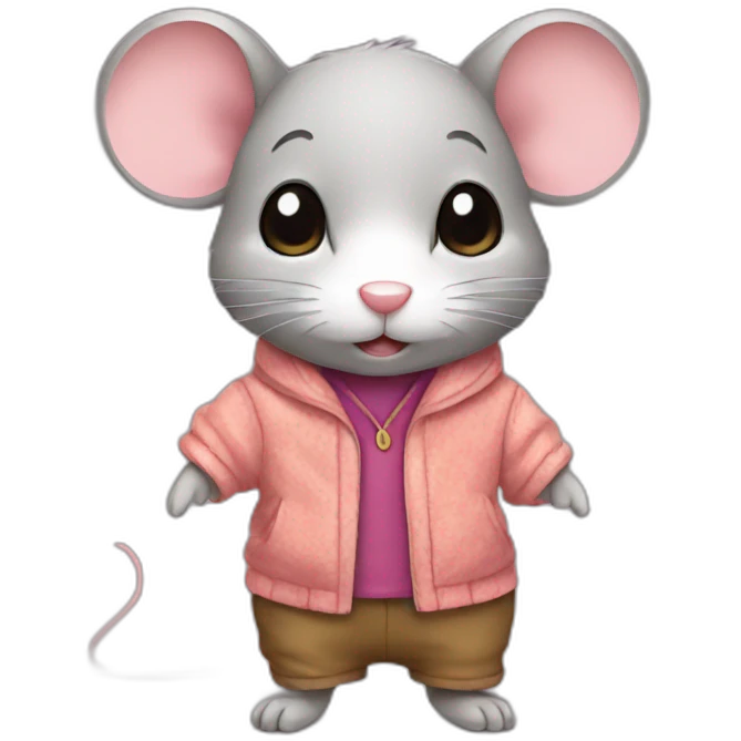 Mouse with clothes emoji