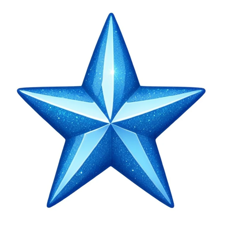 blue glitter star emoji