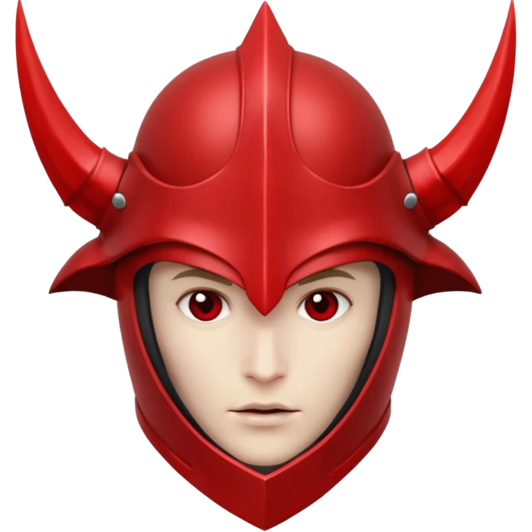 mystic knight with full face helmet and has he has red eldricth powers emoji