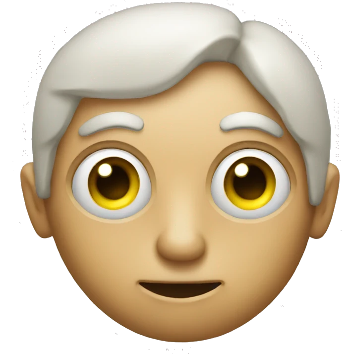 Man with a funny look, and huge alien eyes emoji