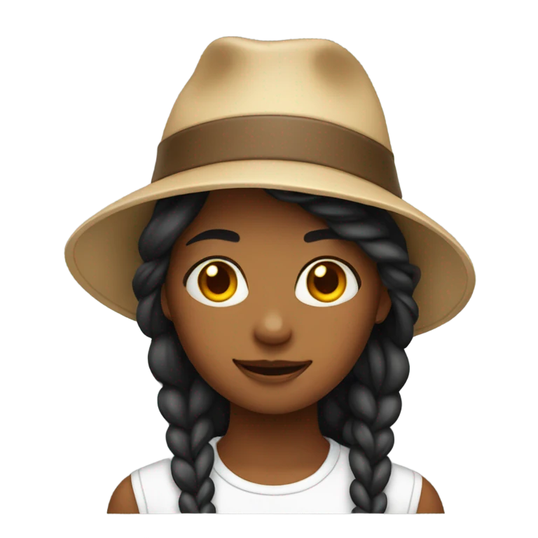 Girl wearing a hat emoji