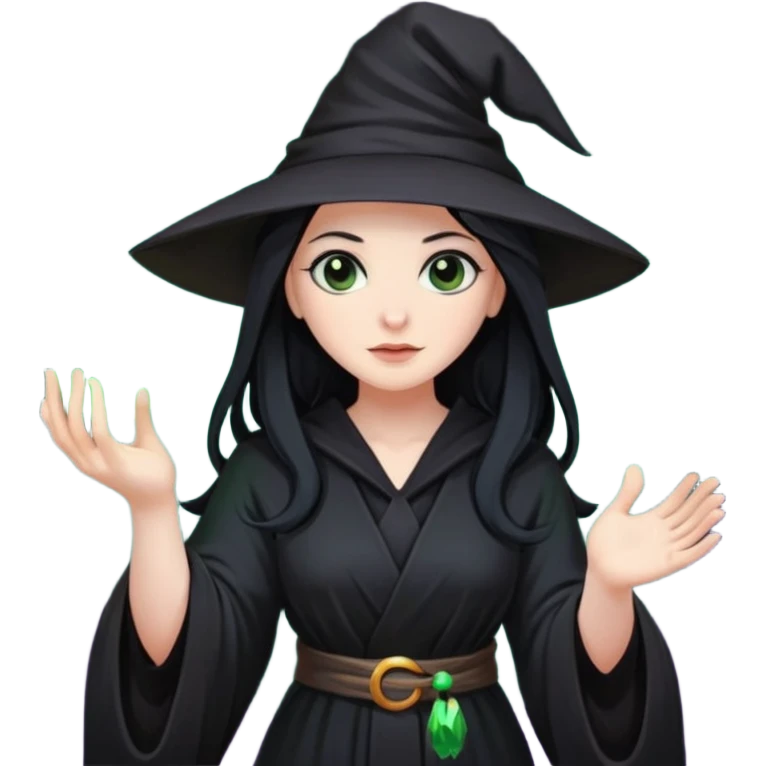 Witch casting spells emoji