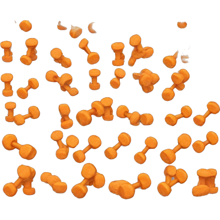 Olympic Barbell with cheetos instead weight disks emoji