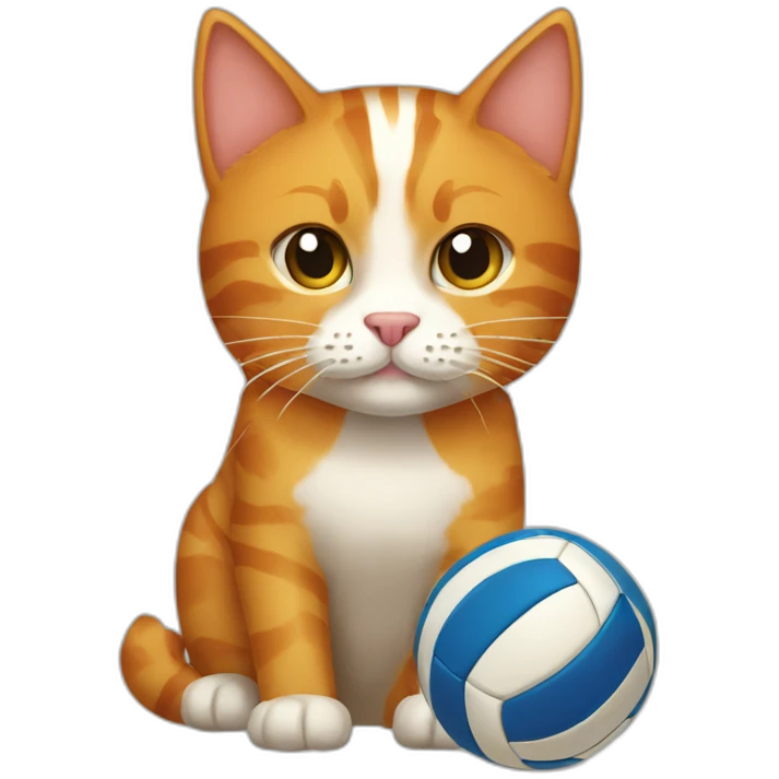 ginger-cat-volleyball-setter emoji