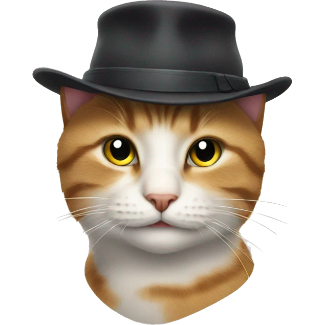 a cat with a hat emoji